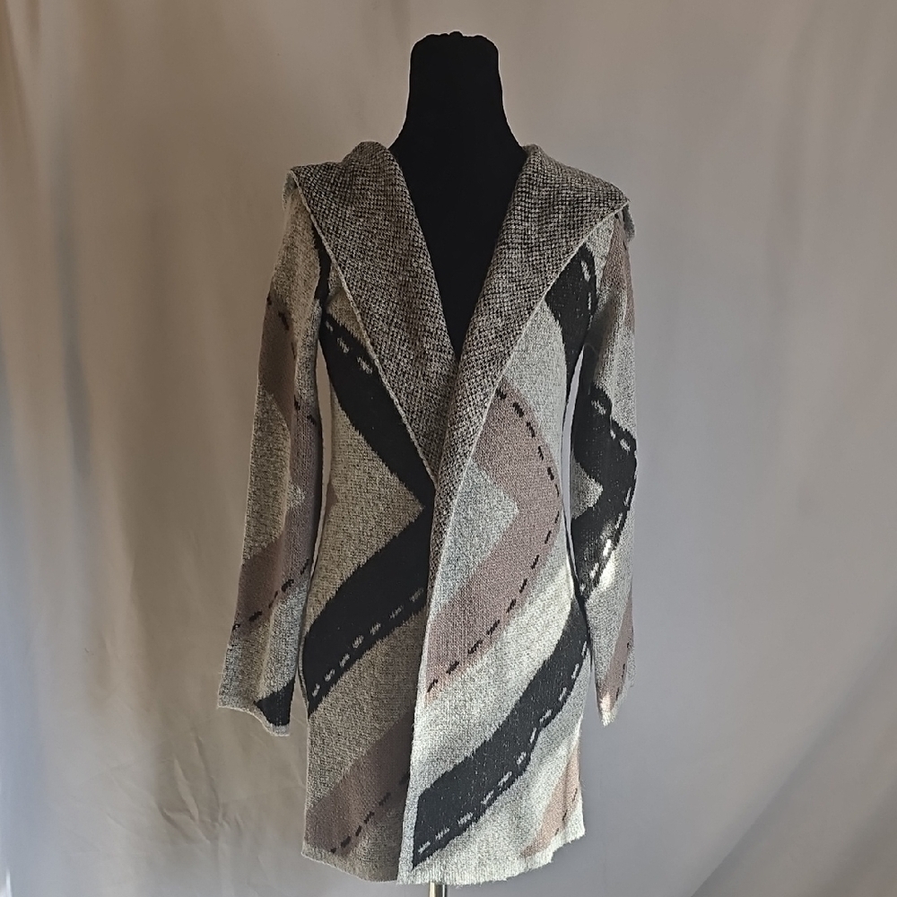 Stylish Women's Cardigan in Black, Gray, and Cream